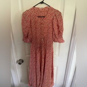 Doen Lauren Dress In Red Cherry print Size Small